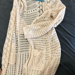 Honey Punch Crochet Duster Cardigan Boho